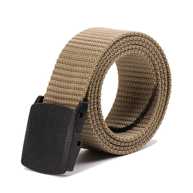 Canvas-Gürtel mit Kunststoffschnalle, Unisex